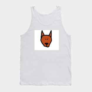 miniature pinscher red SD cartoon head Tank Top